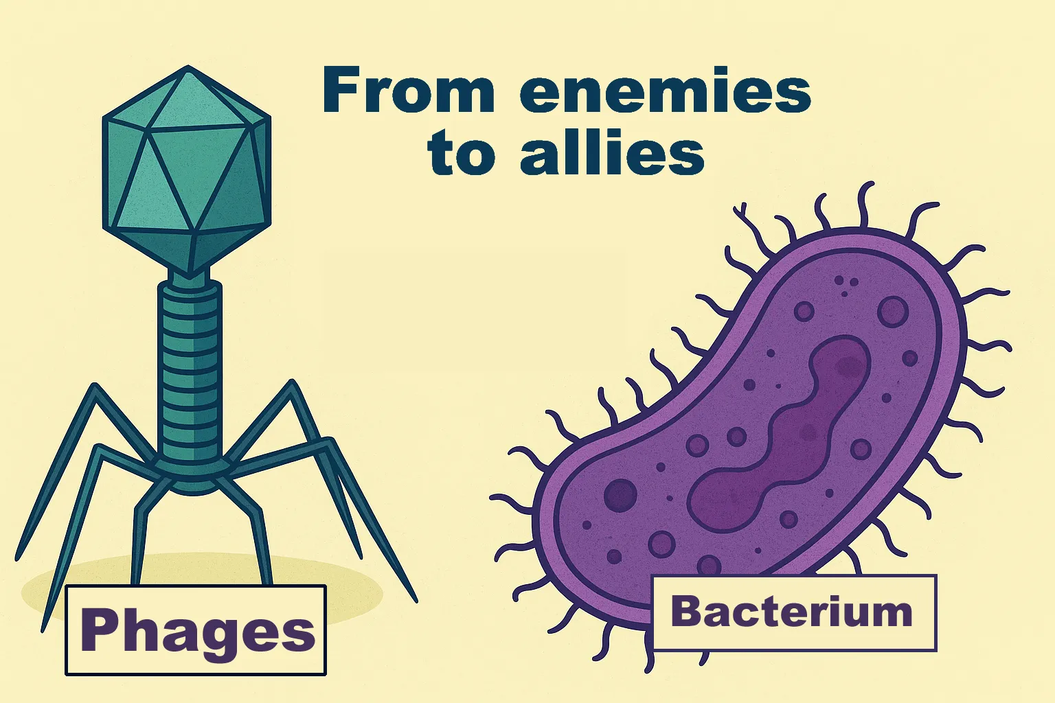 bacteriophages fighting bacteria